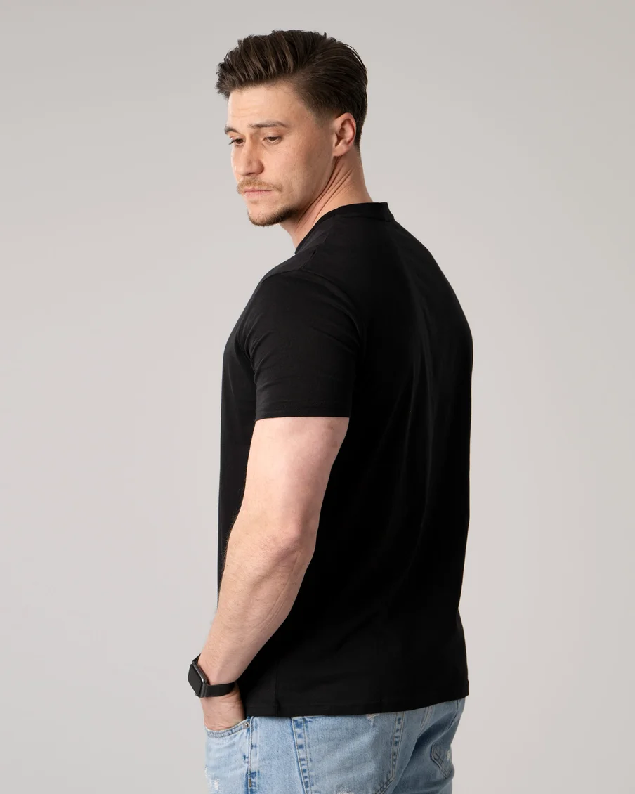 Image 7 of - mens3piecepackshortsleevetshirtsblack3jpg