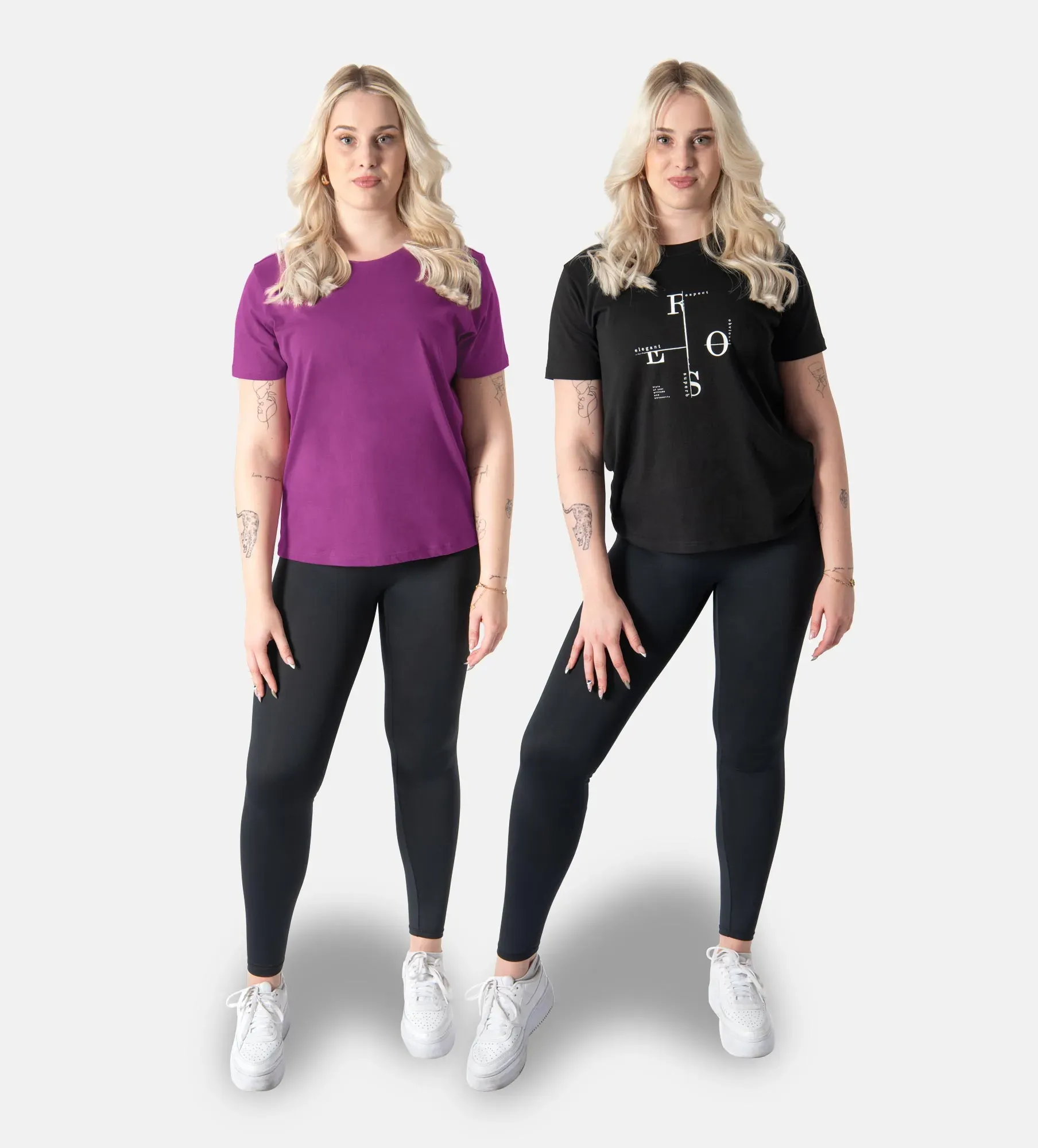 Kurzen Ärmeln T-shirt für Damen- 2 Stück
