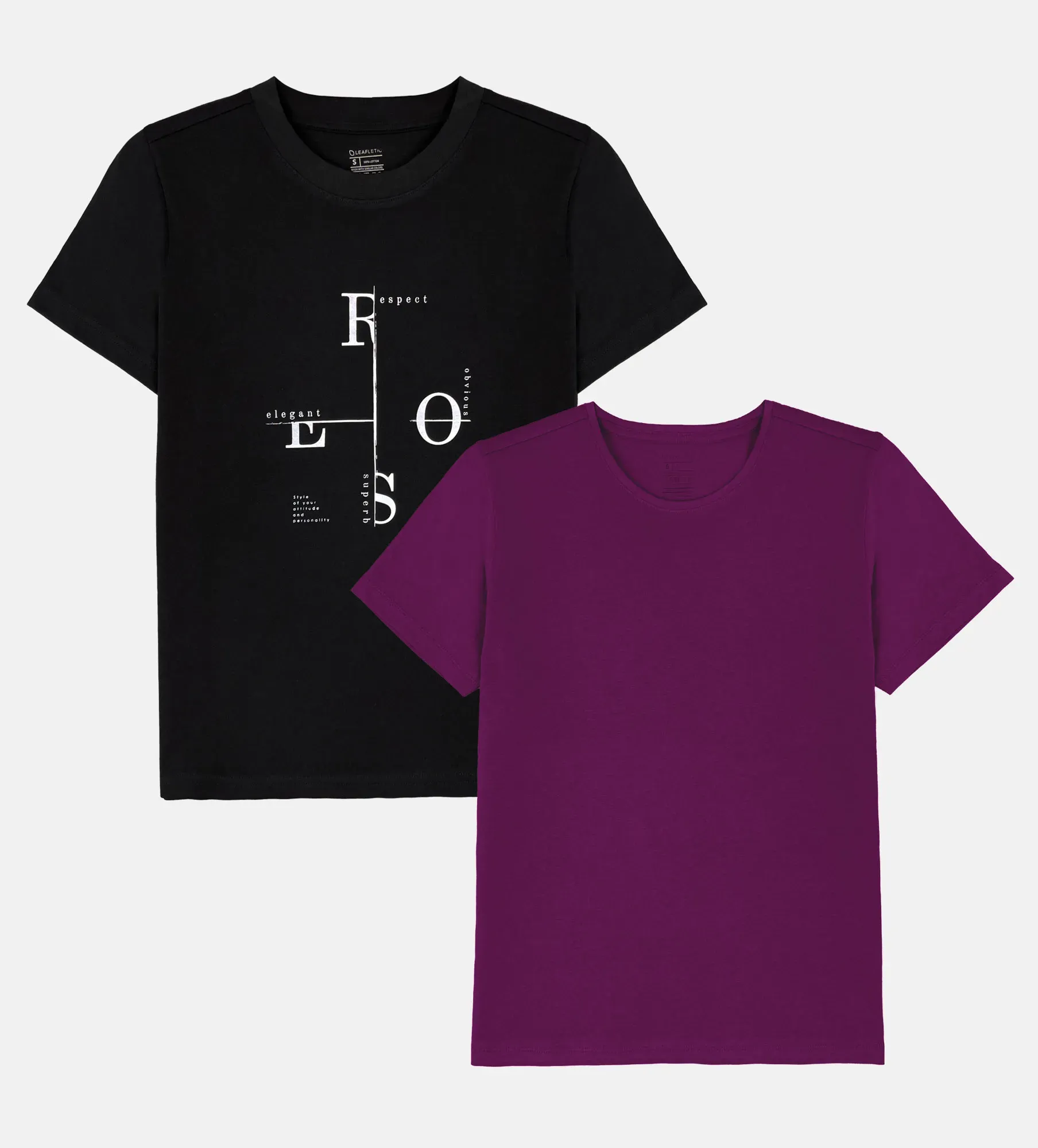 Kurzen Ärmeln T-shirt für Damen- 2 Stück
