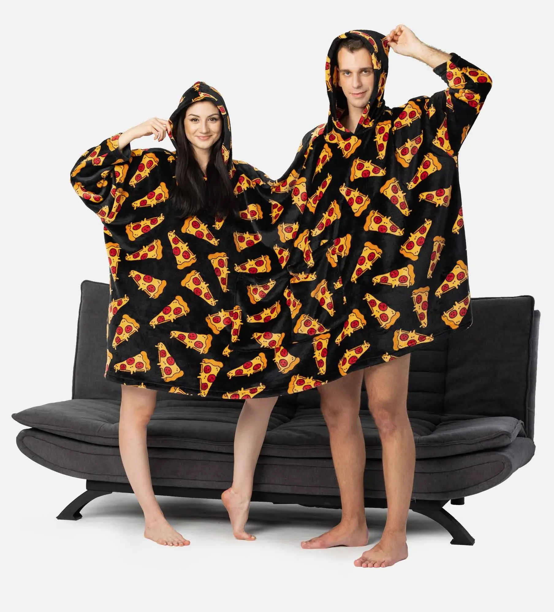 Oversized Doppelt Kapuzenpullover