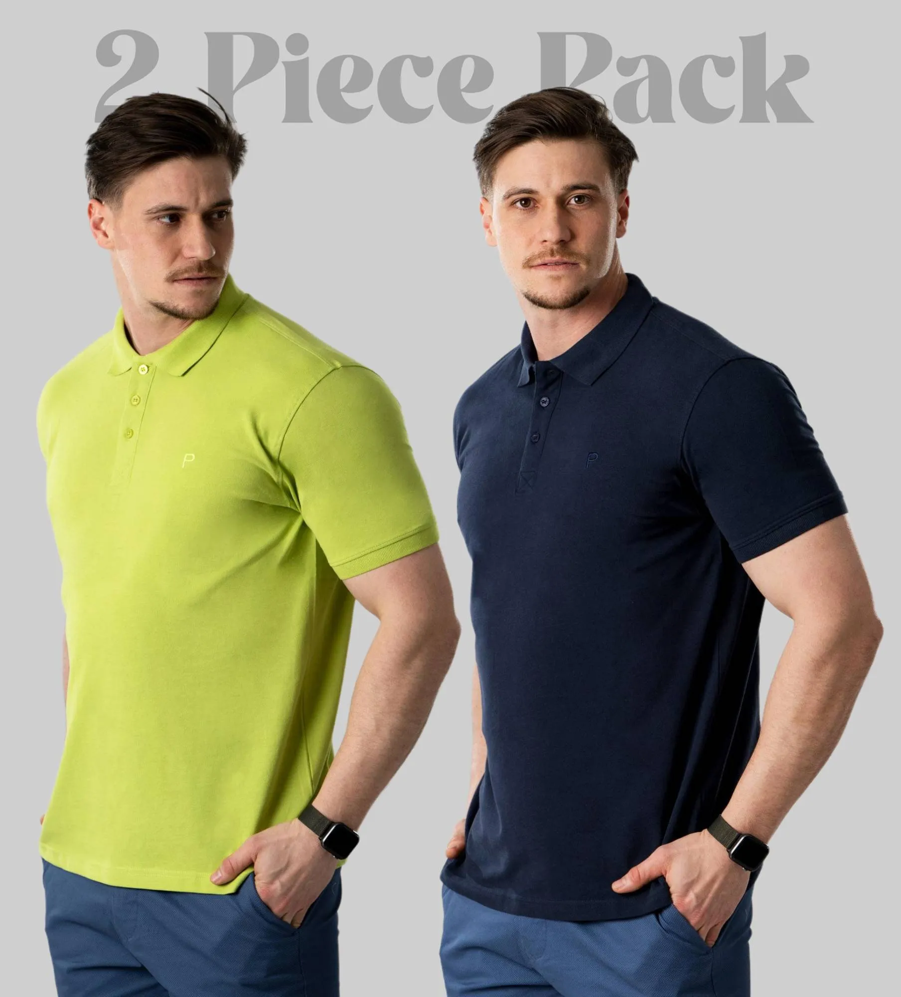 Poloshirts für Herren 2 Stück Packung