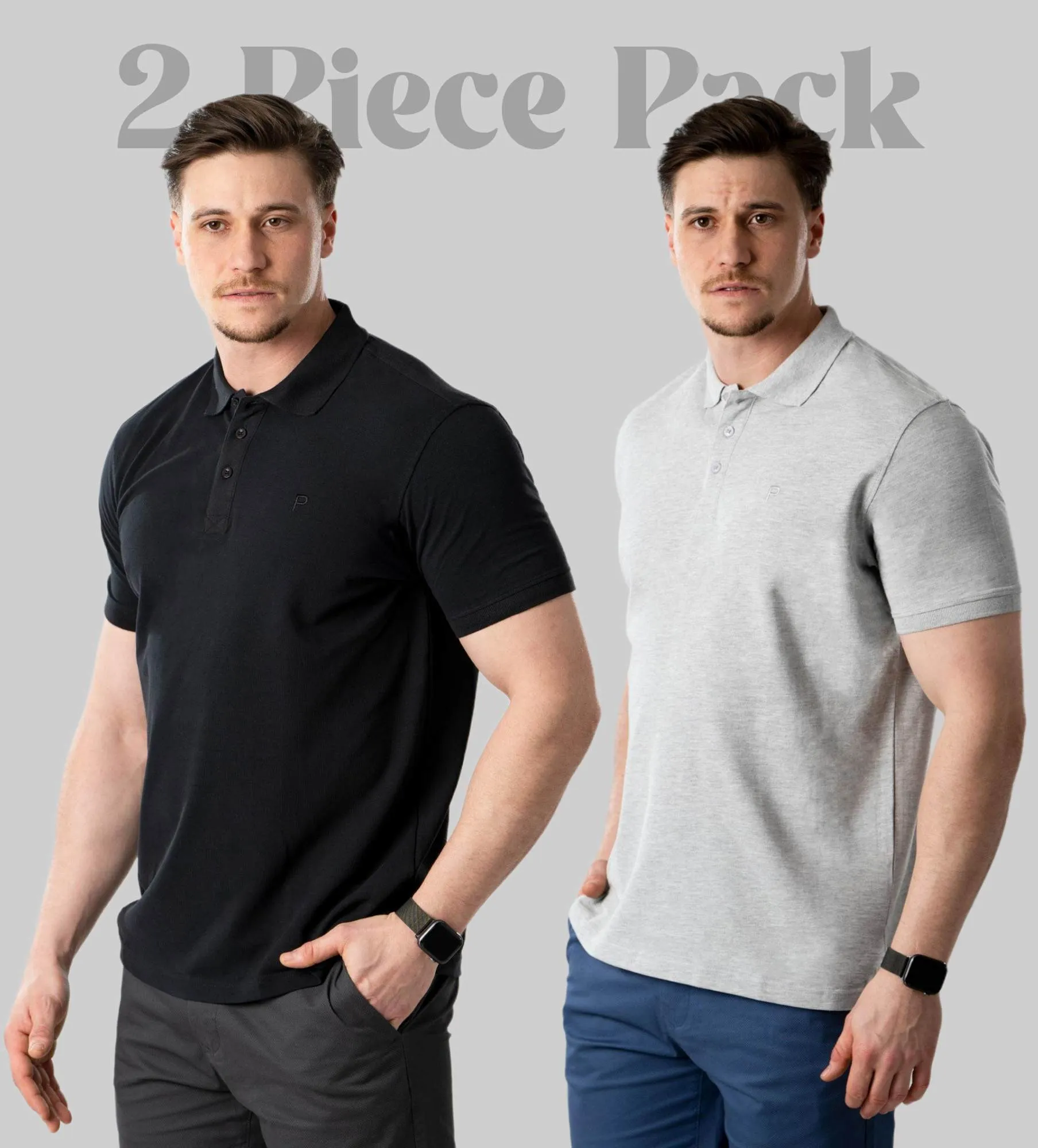 Poloshirts für Herren - 2 Stück Packung