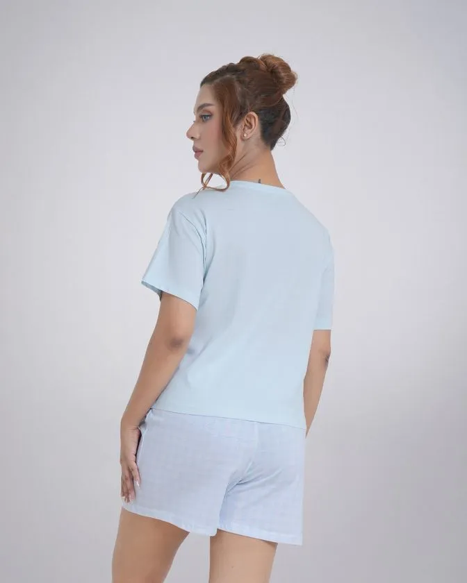 Damen Schlafwear Set – Kurzarm T-Shirt & Shorts