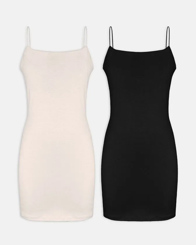Ärmellos Kleid für Damen - 2 Stück