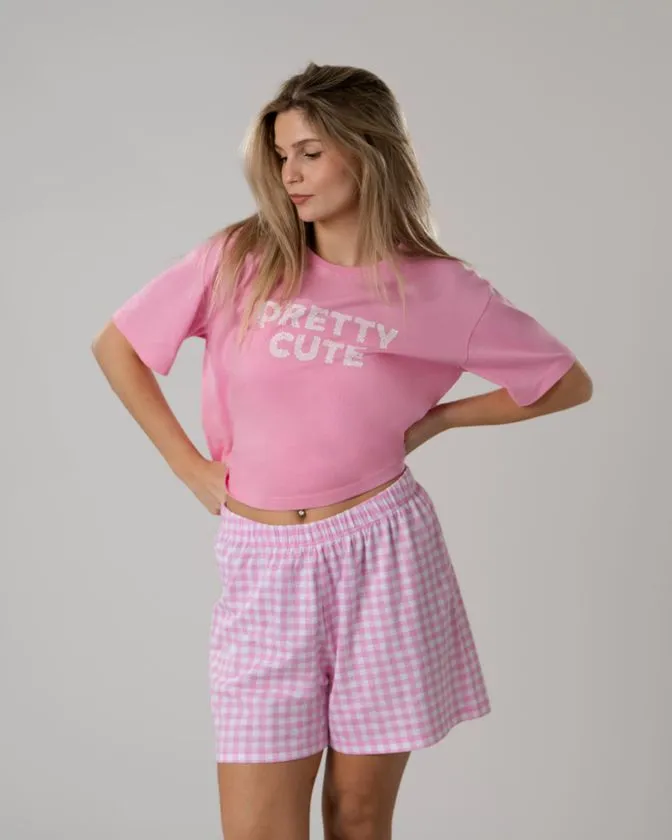 Damen Schlafwear Set – Kurzarm T-Shirt & Shorts
