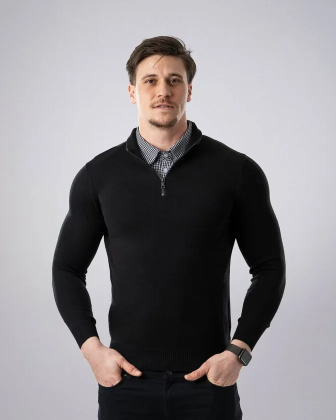 Pullover mit Hemdkragen für Herren