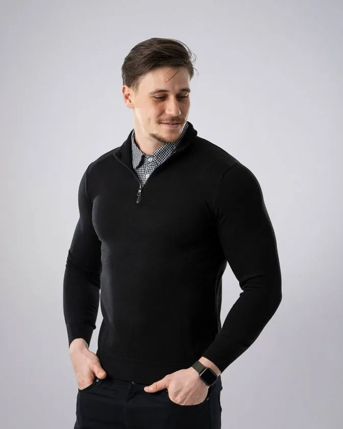 Pullover mit Hemdkragen für Herren